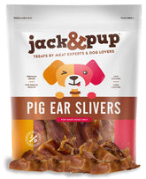Jack&Pup Becs d'oreille de porc tranchés, friandise naturelle pour chiens.