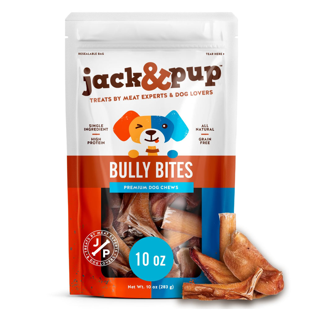 Friandise naturelle Jack&Pup bouchees boeuf 284 g, emballage prêt à offrir.