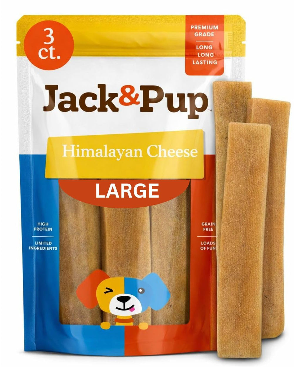 Jack&Pup fromage yak Himalayen baton - plaisir durable après l'exercice