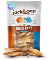 Jack&Pup pattes de canard: emballage pratique pour une collation naturelle.