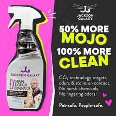 Tablettes Jackson Galaxy dissolution rapide dans eau chaude pour créer le nettoyant.