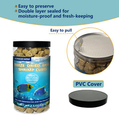 JADINGSFARM cubes-artemies-lyophilisees-compatibles-multi-especes: convient a plusieurs poissons.