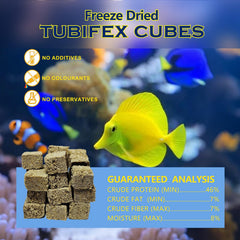 JADINGSFARM cubes tubifex se dissolvant dans l'eau, dissolution rapide.