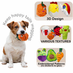 Jalousie jouets peluche chiots avec sons, stimule le jeu et la curiosité.