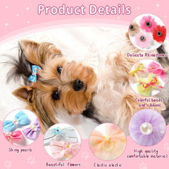 Janinka decor-noeud chien ruban strass perles pour look élégant.