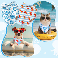 Bandana animaux marins coquille, toucher doux et respirant.