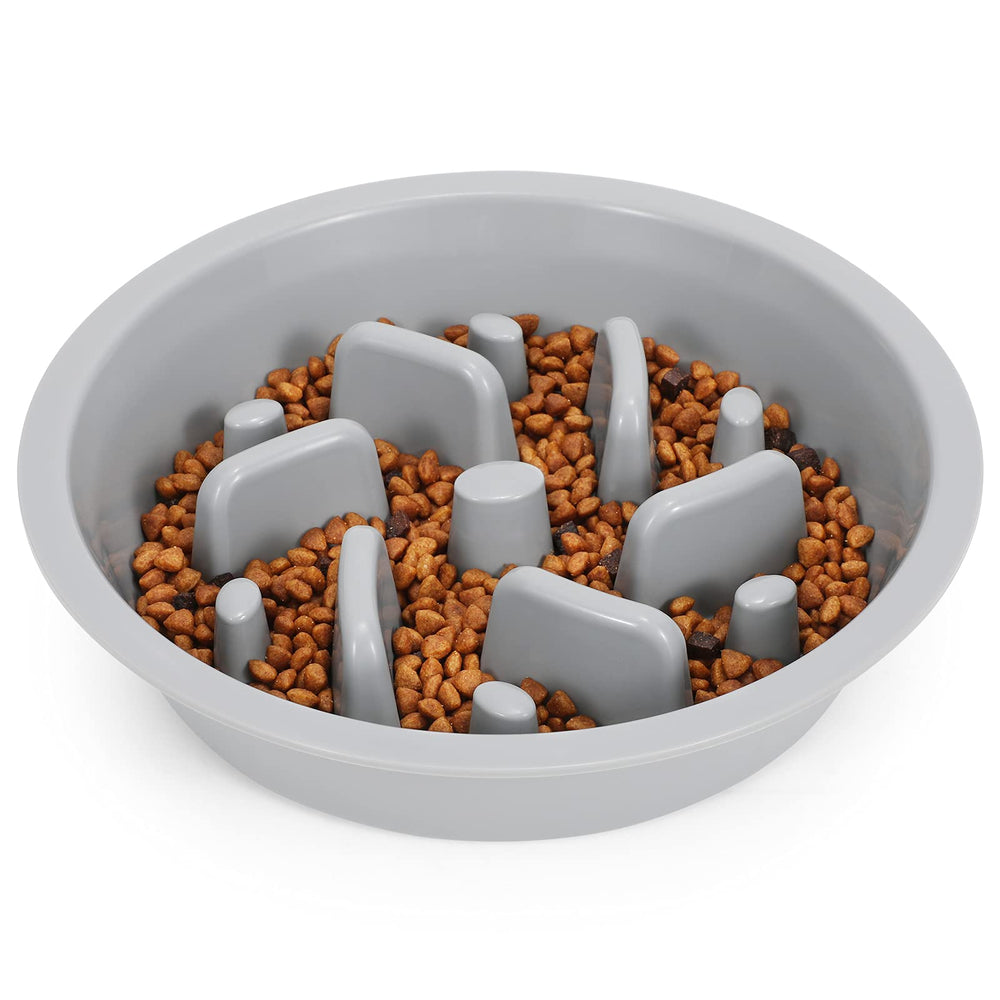 Bol ralentisseur JASGOOD pour chien sur socle élevé, favorise un repas plus lent.