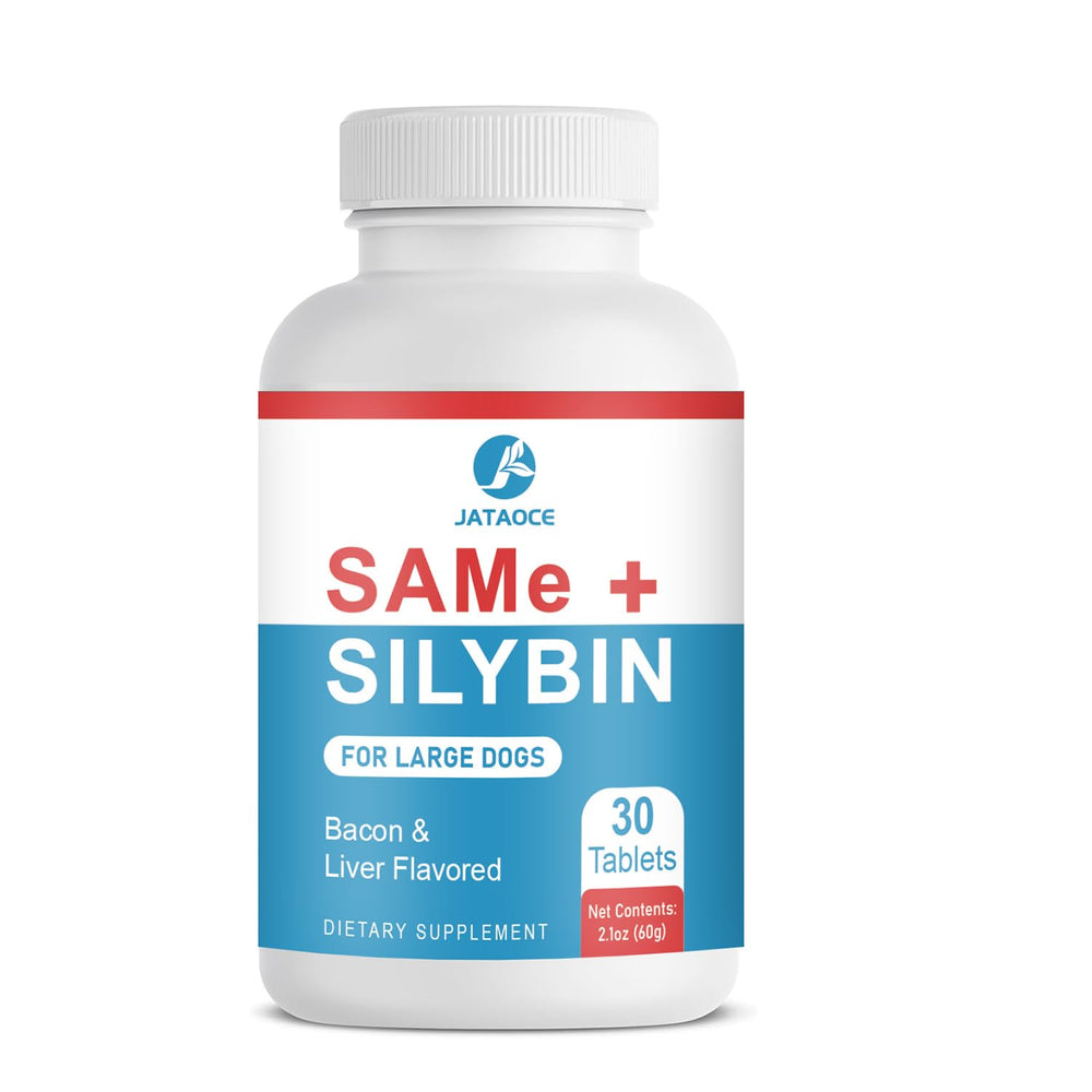 Jataoce Same+Silybin – bouteille, soutien potentiel du foie pour chiens.