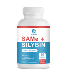 Jataoce Same+Silybin – bouteille, soutien potentiel du foie pour chiens.