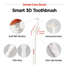 Brosse dentaire JAYU PET, corps en S et prise ergonomique.