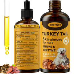 Jazytiko Tramète pour chiens — flacon visible soutenant l’immunité.