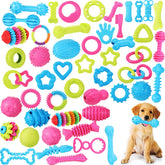 Jenaai ensemble 50 jouets chiots pour varier les jeux et satisfaire les mâchoires.