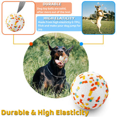 Balle JEROCK indestructible 3 pouces pour chiens taille moyenne à grande.
