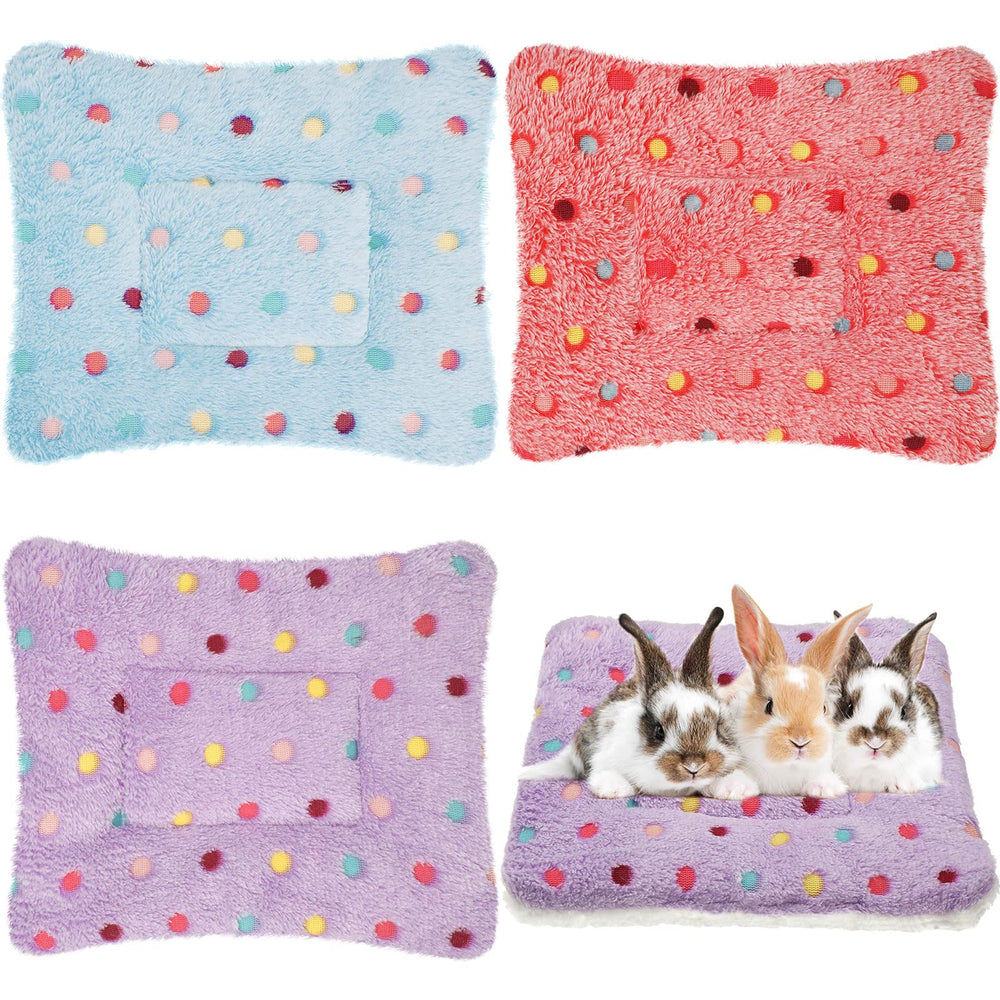 Jetec lit petit animal en peluche, ensemble de trois pièces, doux et chaud.