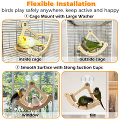Jevnd perchoir balancier pour oiseau en cage, divertissement et socialisation.