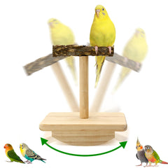 Jevnd perchoir en bois naturel pour oiseaux — surface rugueuse facilite le mâchouillage.