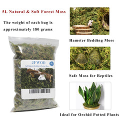 JFWOD mousse-forêt terrarium, texture douce et habitat plus naturel.