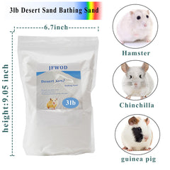 JFWOD sable naturel pour hamster, propreté et confort lors du bain.