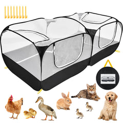 Jhua Pet Playpen maillage transparent pour surveiller les petits animaux en sécurité