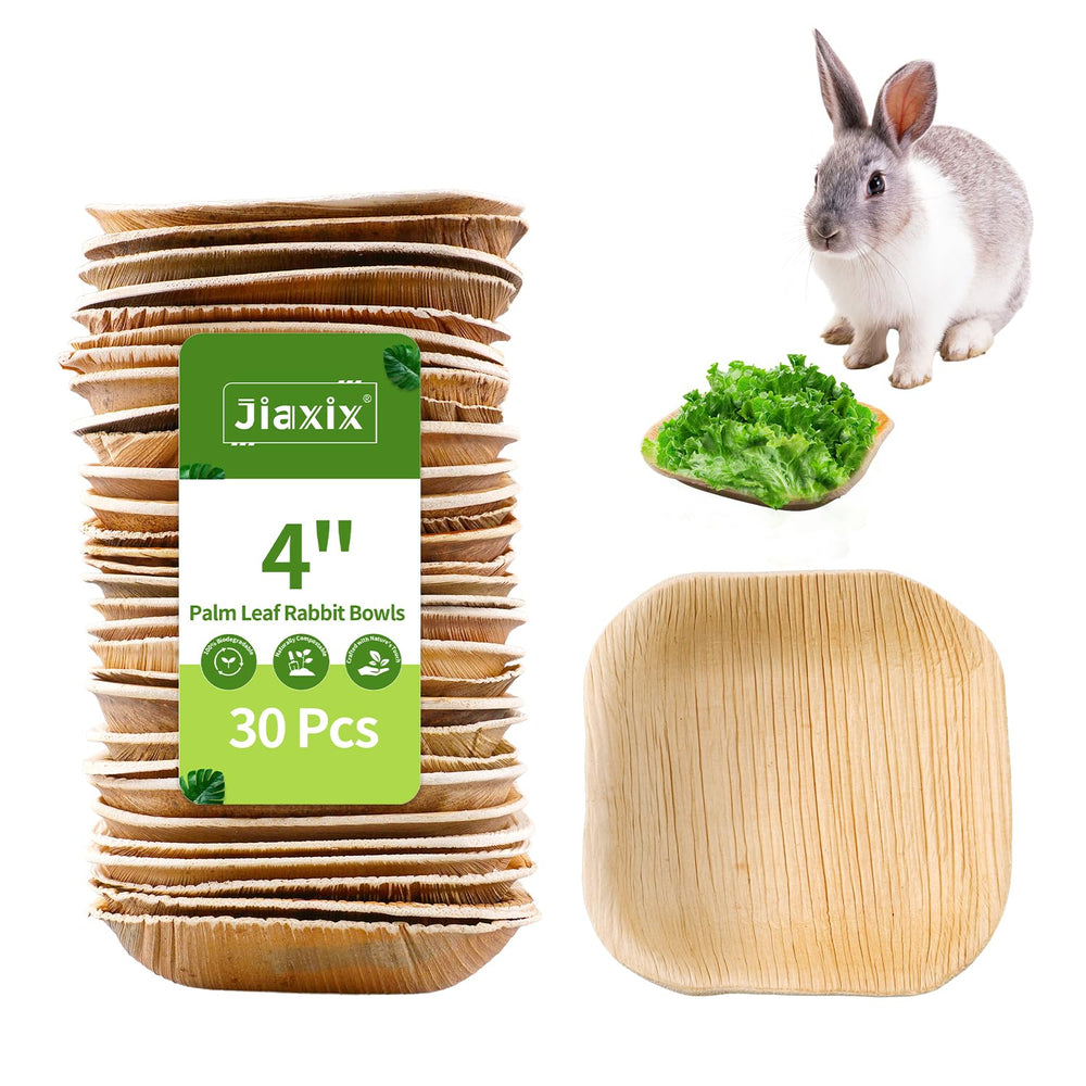Jiaxix bol palme carré 4 pouces pour lapin, pratique et sûr pour la nourriture.