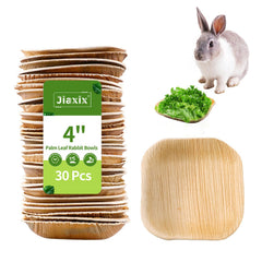 Jiaxix bol palme carré 4 pouces pour lapin, pratique et sûr pour la nourriture.