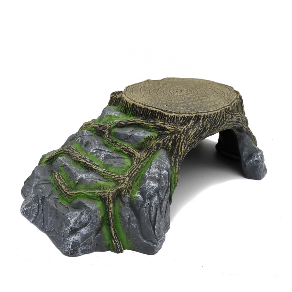 Jihaqua cachette en résine extragrande, décor naturel pour terrariums.