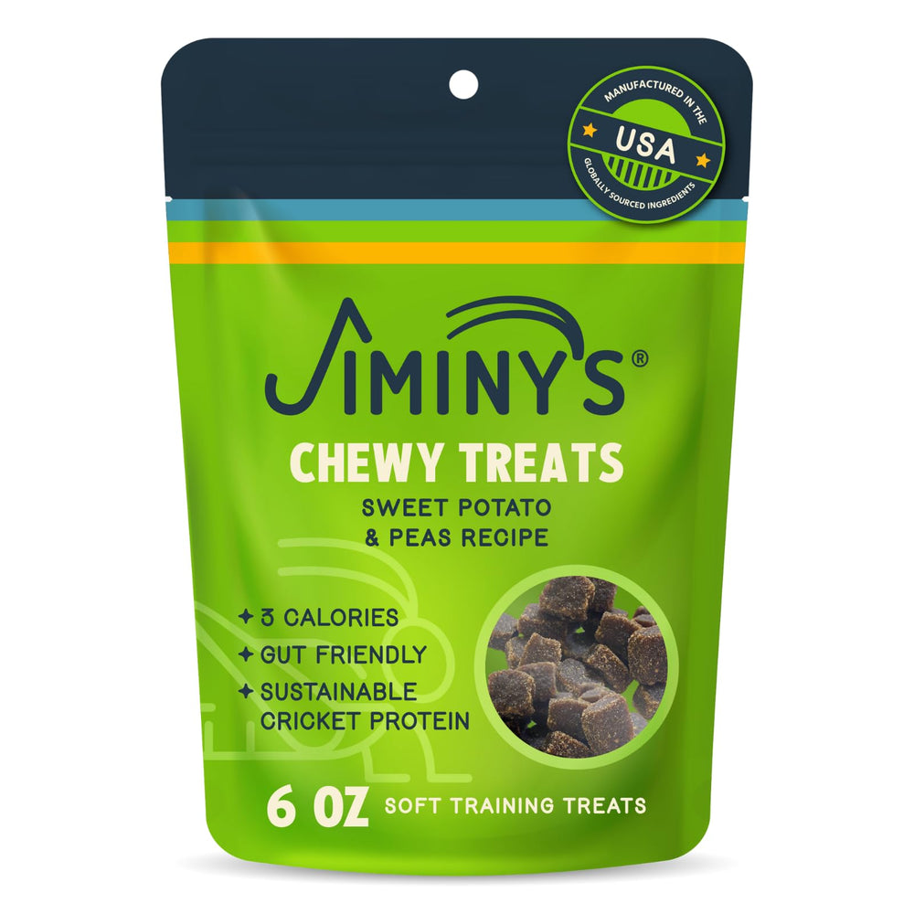 Jiminy's croquettes d'entraînement criquet, texture douce, idéale pour l'apprentissage.