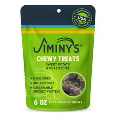 Jiminy's croquettes d'entraînement criquet, texture douce, idéale pour l'apprentissage.