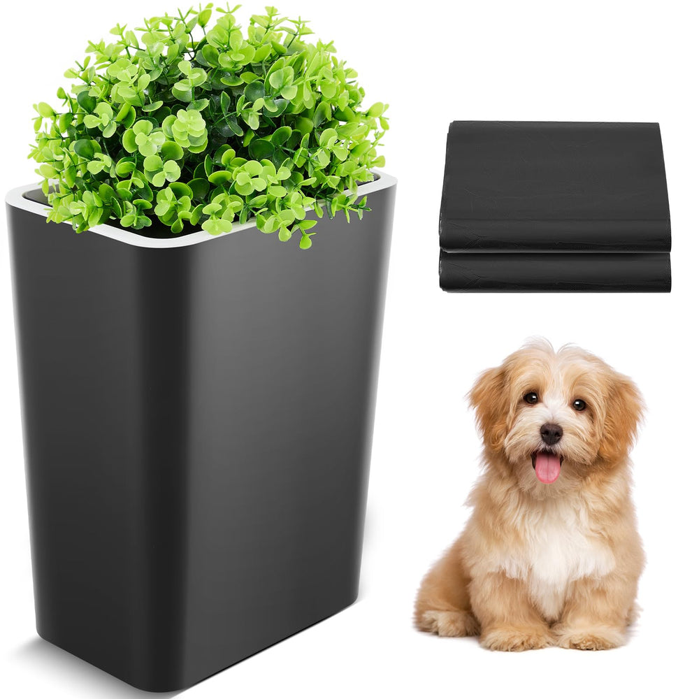 Poubelle Jingmore pour crottes de chien extérieure avec couvercle, pratique et discrète.