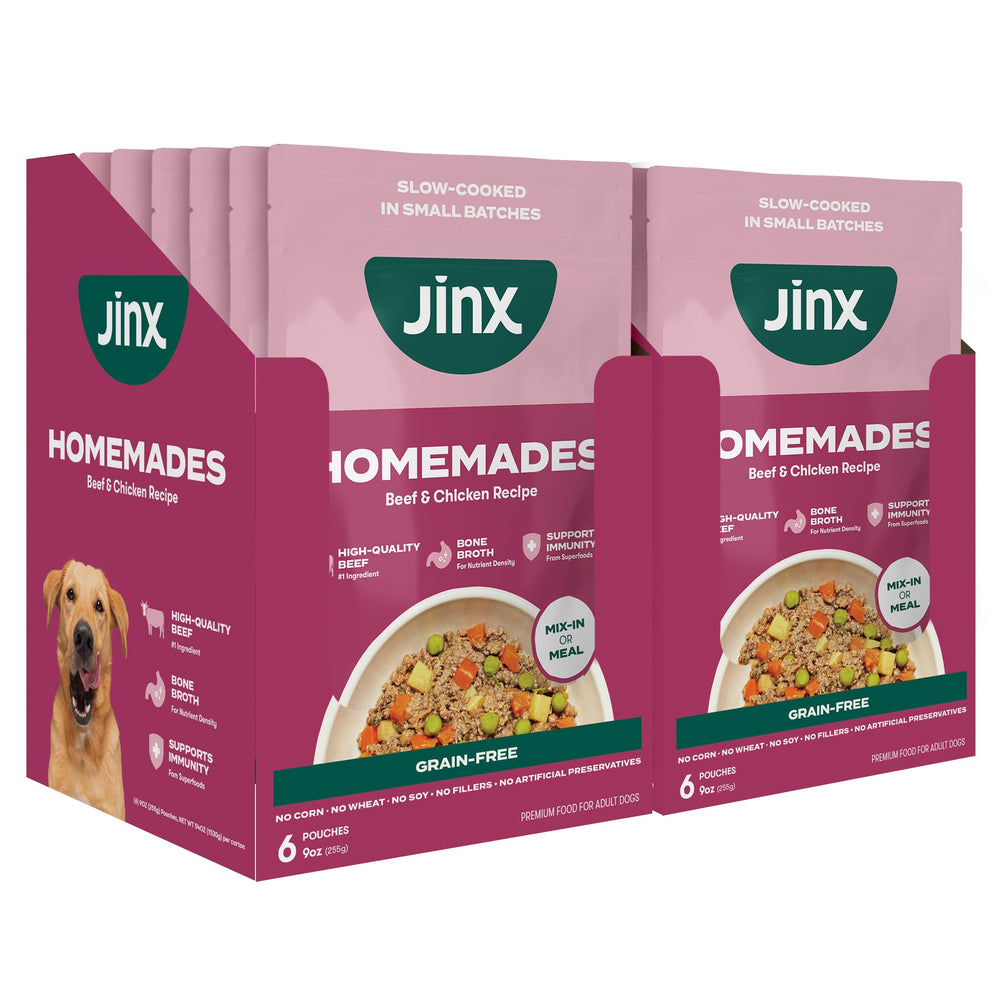 Jinx boeuf-poulet sachet humide prêt à servir, goût maison pour chien