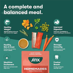 Jinx Homemades avec prébiotiques pour une digestion douce.
