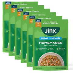 Sachets Jinx pour chien avec agneau et canard, repas pratique et savoureux.