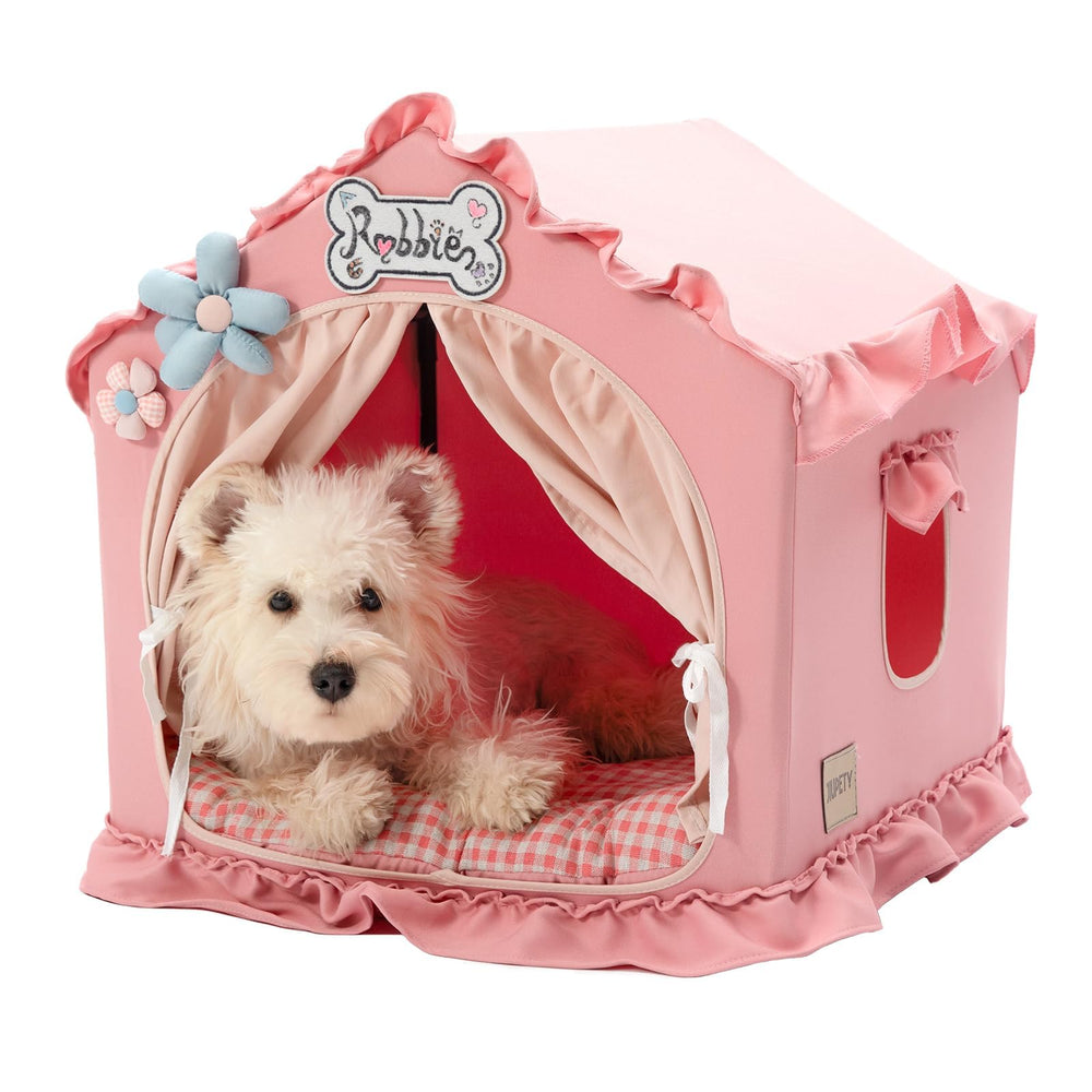 Jiupety maison chien intérieur cadre stable offre un repos sûr et durable.