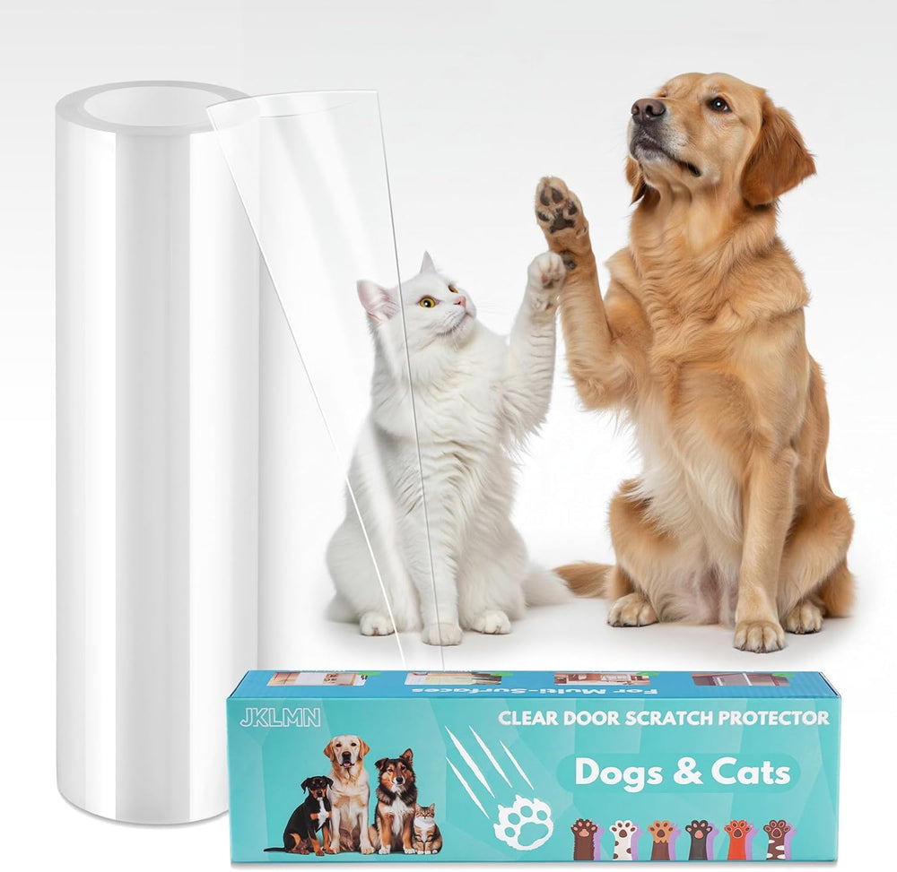 JKLMN protège-portes transparent contre griffures de chiens et chats.