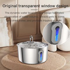 JLVDXN Fontaine chat avec filtration en 3 étapes pour eau plus claire.