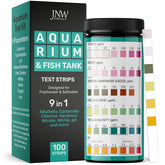 Bandelettes de test JNW Direct pour aquarium, lecture rapide des paramètres.
