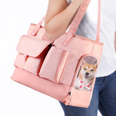 Johomviin sac animal exterieur rose, design élégant et portable.