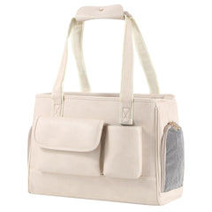 Johomviin sac-porteur animal blanc extérieur, transport élégant pour votre compagnon.