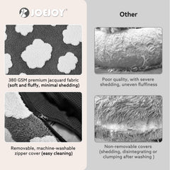 JOEJOY lit chien avec couverture amovible zippée, lavage facile rapide