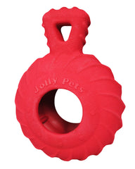 Jolly Pets Tuff Treader rouge de 6 pouces prêt pour des jeux robustes.