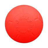 Balle Jolly Pets Football grande flottante orange, idéale pour récupérer dans l'eau.