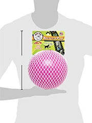 Balle rose Bounce-N-Play de Jolly Pets robuste et rebondissante pour jeux en plein air.