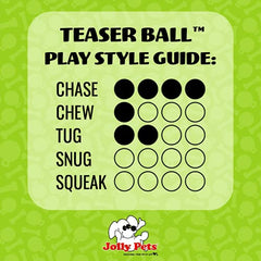 Jolly Pets Teaser Ball qui flotte, parfait pour le jeu de récupération aquatique.