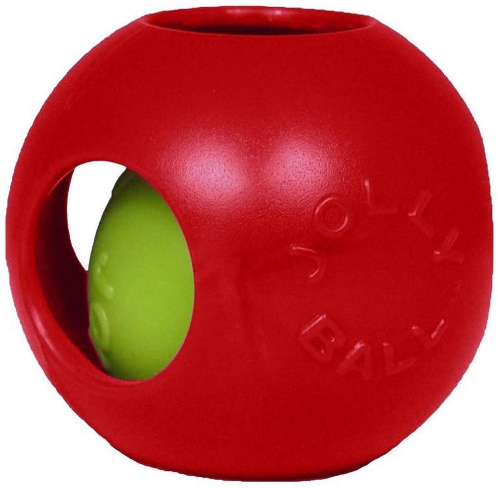 Jolly Pets Teaser Ball offre un intérieur mobile pour stimuler le puzzle du chien.