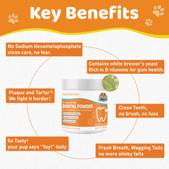 Poudre dentaire Jollyfit pour chien, usage quotidien pour bouche saine.