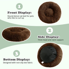 Lit donut JOLLYVOGUE lave en machine, entretien facile.