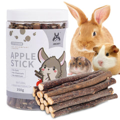 Boîte JONS NTY scellée avec bâtons de pomme pour lapin, rangement pratique.