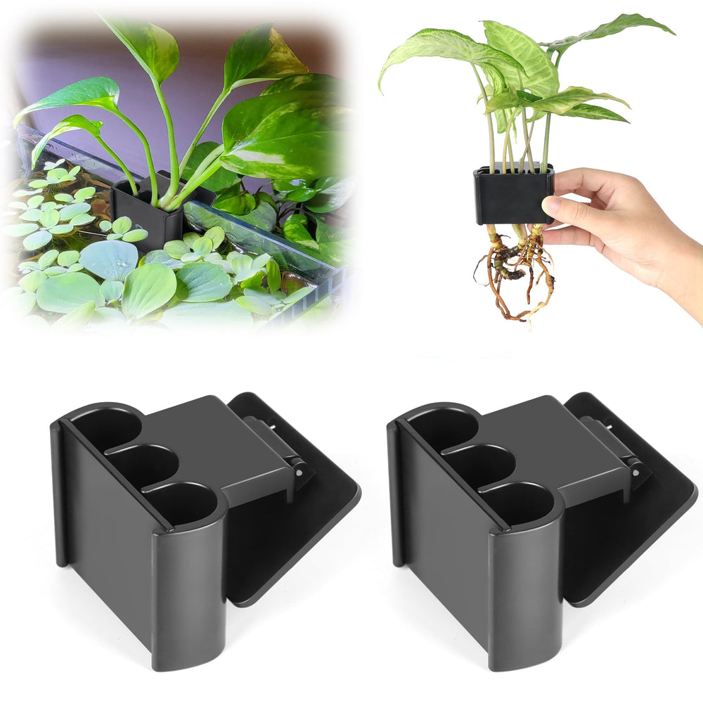 joqepy support plante aquarium suspendu avec clip arrière pour stabilité