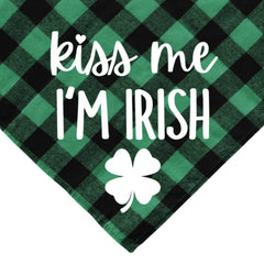 Motif Embrasse-moi, je suis Irlandais sur bandana JOTFA, pratique pour promenade.