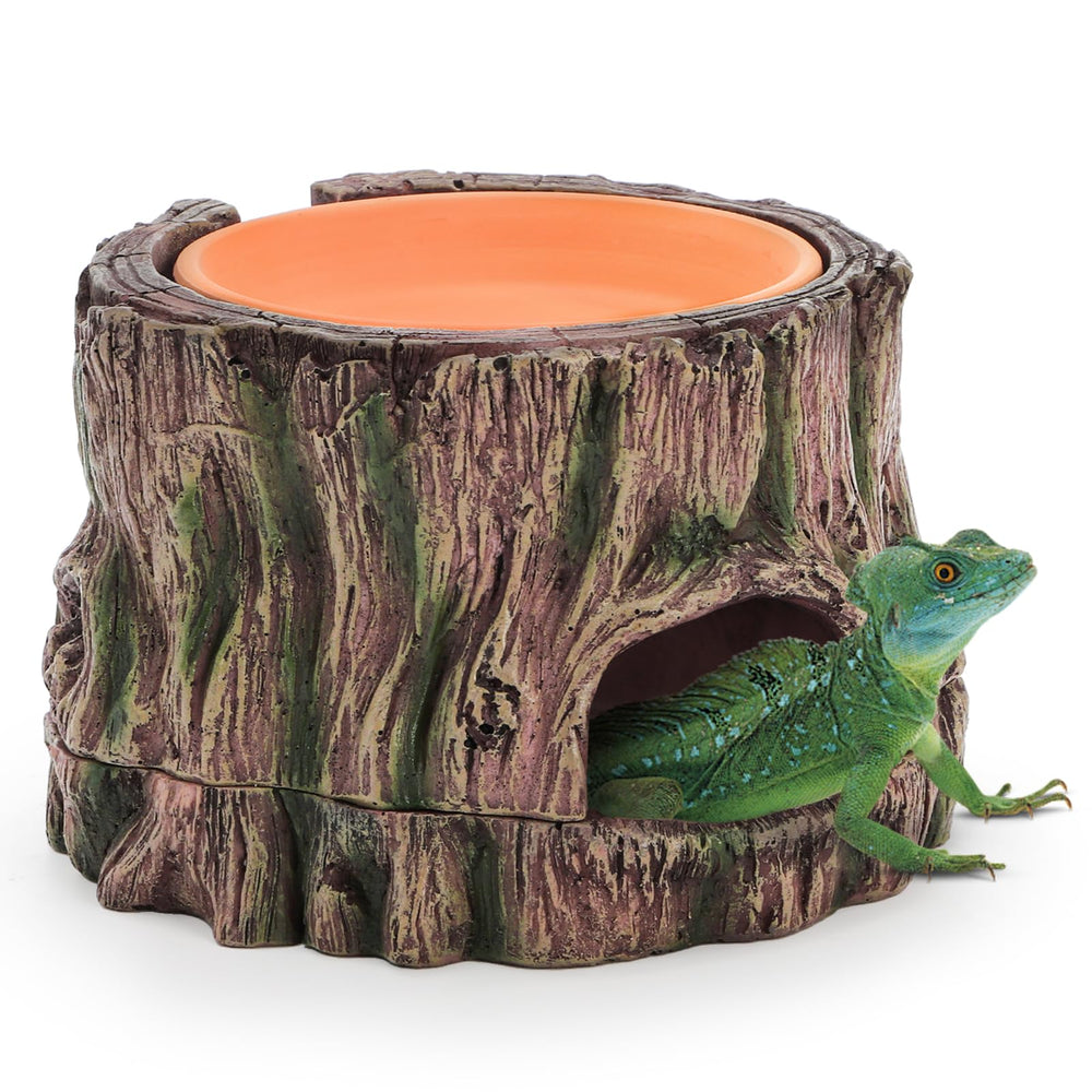 Jowgut caverne-reptile-arbre, refuge naturel stimulant pour terrarium.